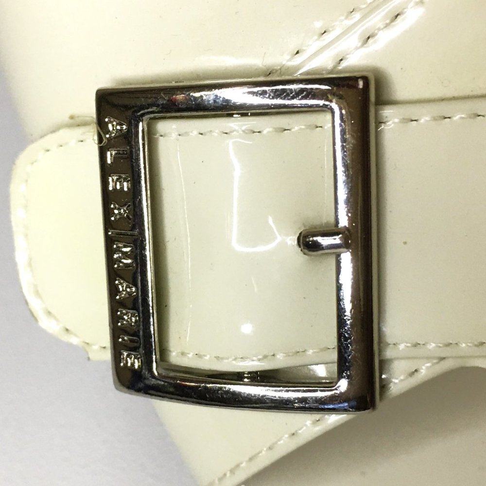 ALEX MARIE "Cadence" Patent Leather Cream Wedges - Picture 6 of 13